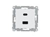 Zásuvka USB + USB-C dvojitá Quick Charge 30W Simon 54 biela