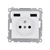 Zásuvka 250 V Simon 54 premium s USB nabíjačkou 2,1A/16A biela