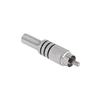 Konektor RCA zástrčka kovová 3 pásiky Cabletech