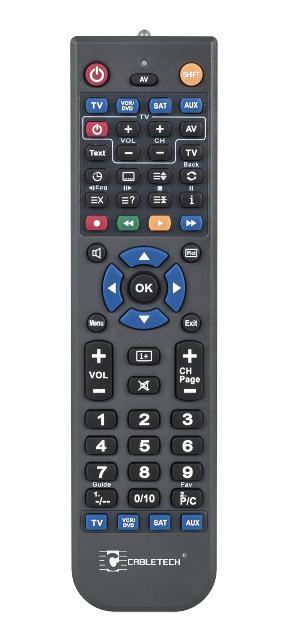 Diaľkové ovládanie univerzálne programovateľné Cabletech 4v1