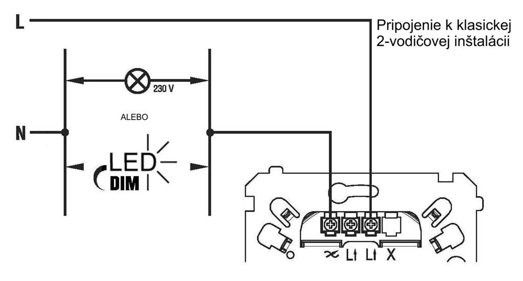 Stmievač otočný Simon 54 premium pre LED modul strieborný