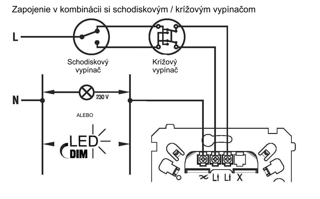 Stmievač otočný Simon 54 premium pre LED modul strieborný