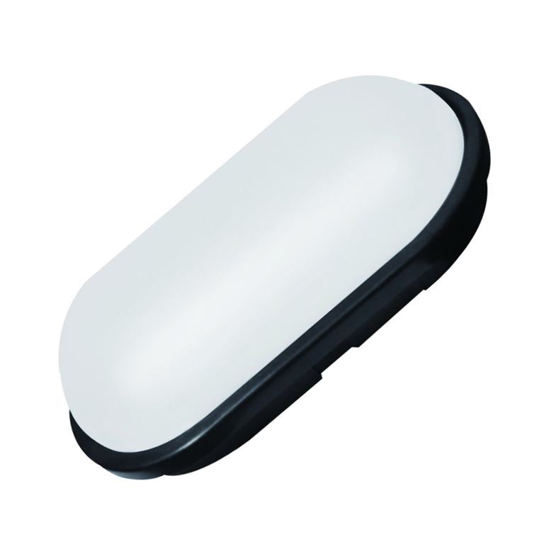 LED Svietidlo plafoniera ovál 15W 4000K čierne IP54 CABE ELWATT