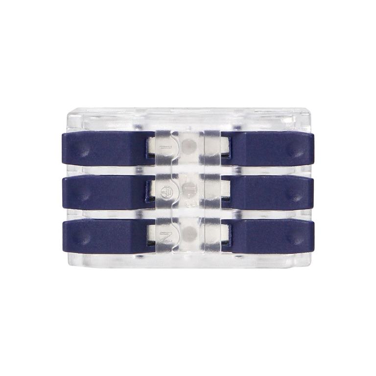 Svorka s páčkami trojitá obojstranná 0.75-4mm2 250V/32A