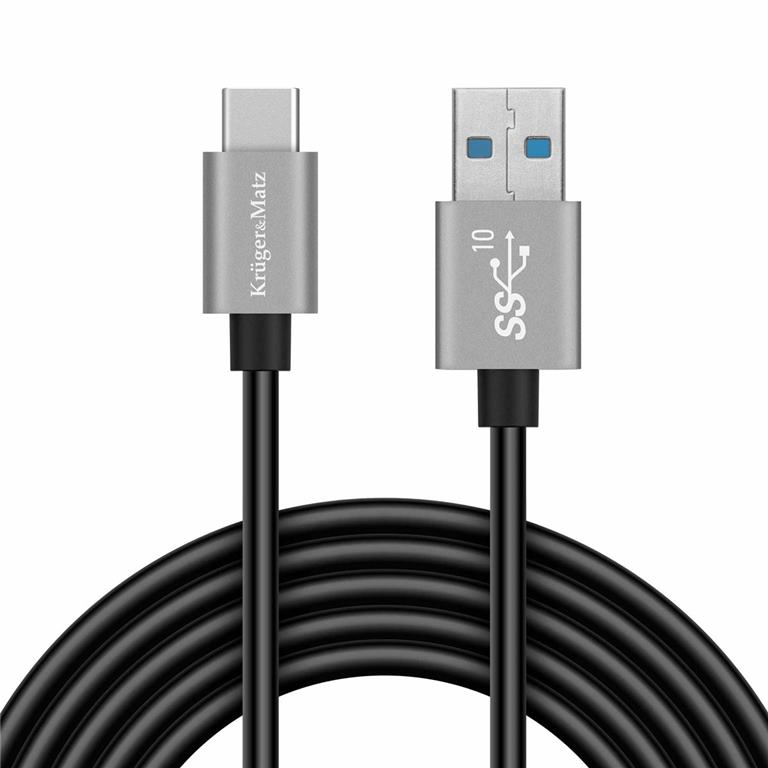 Kábel USB - USB typ C 10Gbps 1m čierny Kruger&Matz Basic