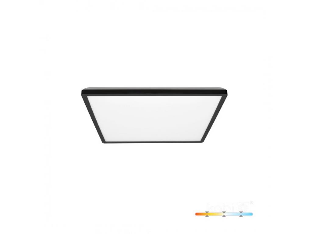 Stropné LED svietidlo NIVERA SQUARE 12W 3CCT IP54 Premium čierne