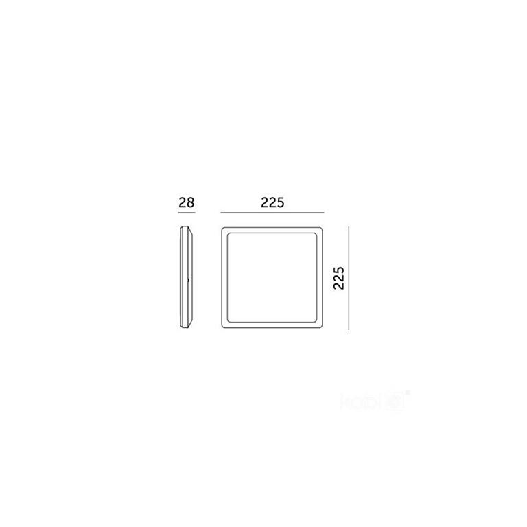 Stropné LED svietidlo NIVERA SQUARE 12W 3CCT IP54 Premium biele