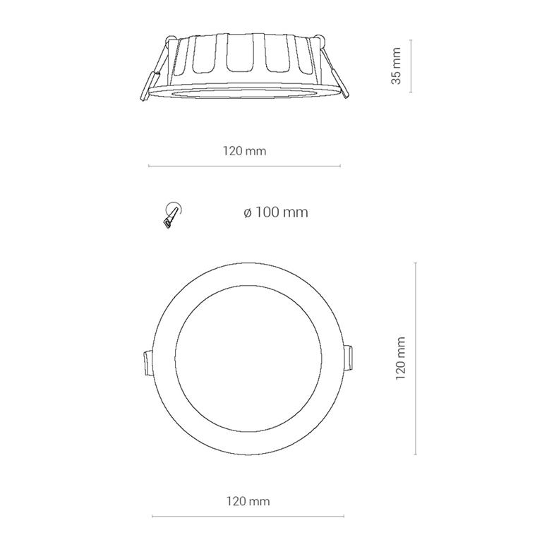 Svietidlo Nowodvorski 8782 CL KOS LED 8W, 3000K WHITE