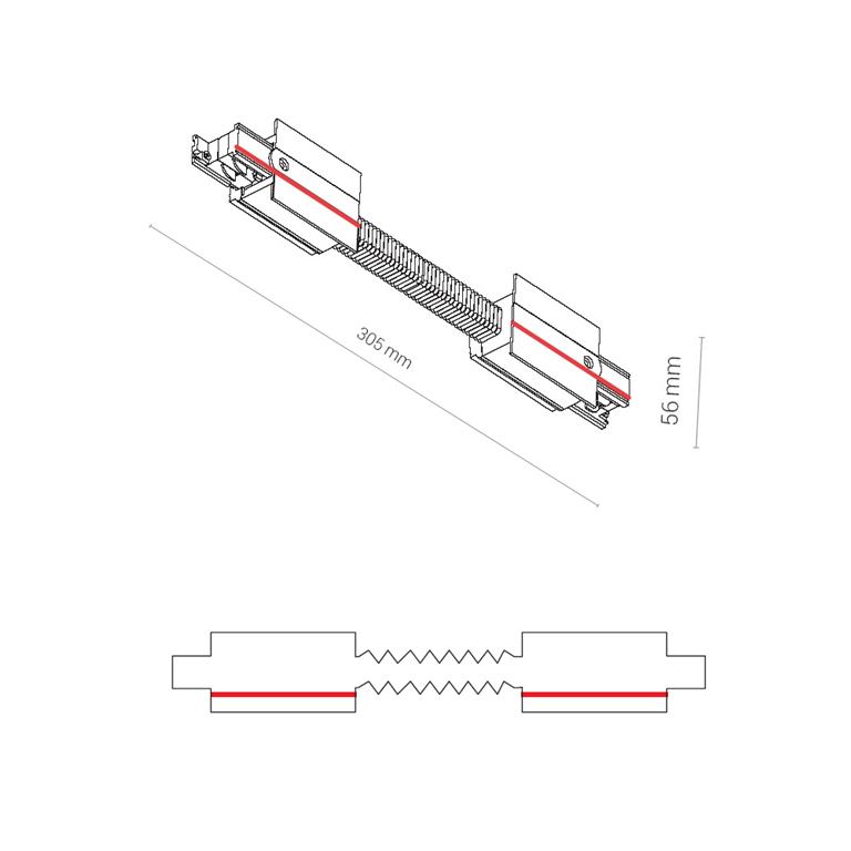 Nowodvorski 8676 CTLS RECESSED POWER FLEX CONNECTOR WHITE