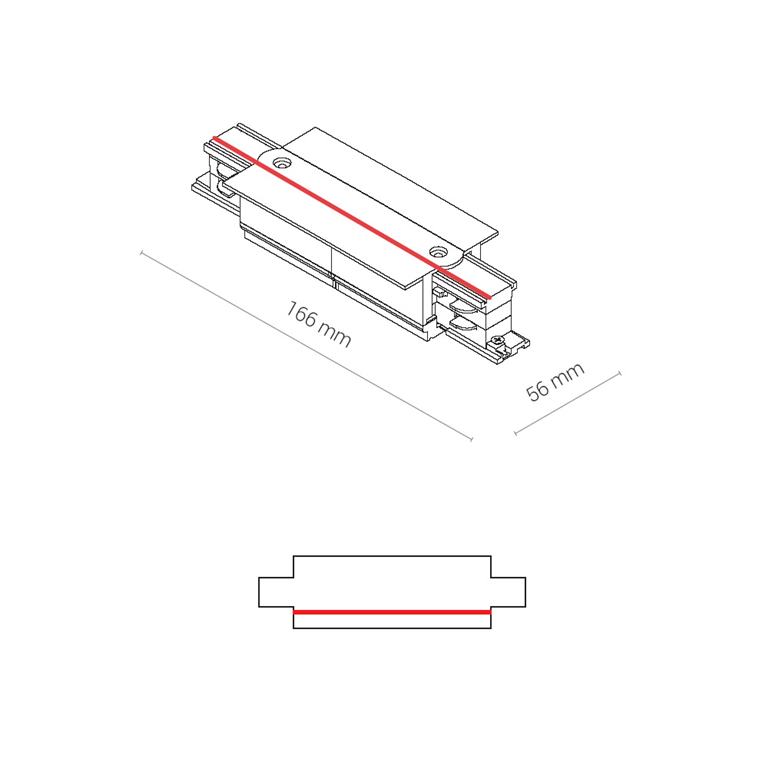 Nowodvorski 8686 CTLS RECESSED POWER STRAIGHT CONNECTOR WHITE