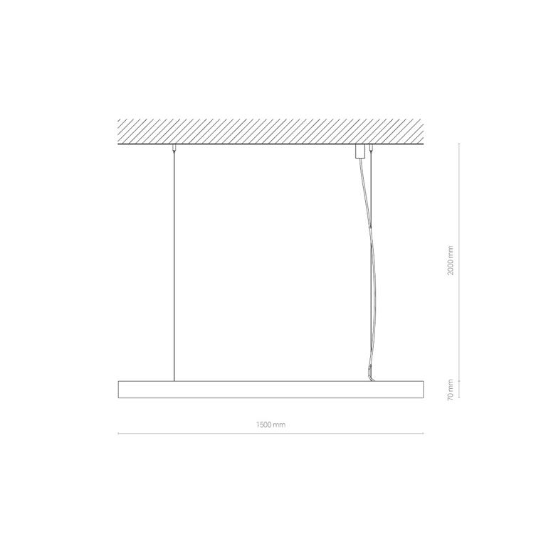 Stropné / závesné svietidlo Nowodvorski CL OFFICE PRO LED 150 BLACK 4000K IP20 10214