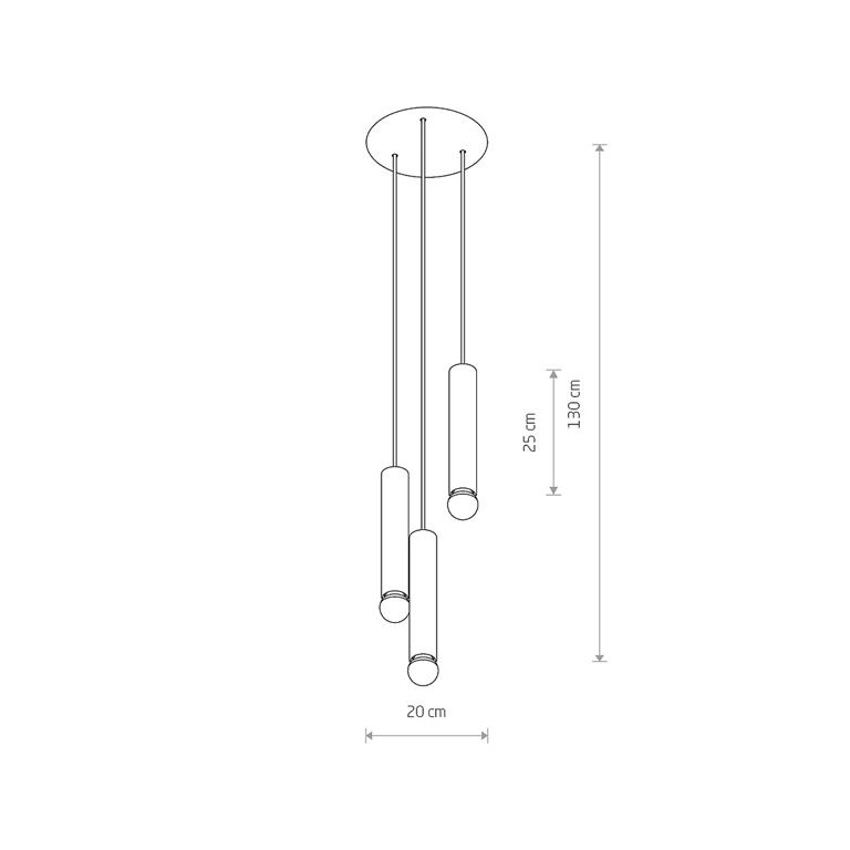 Závesné svietidlo Nowodvorski BATON SOLID BRASS III 7855