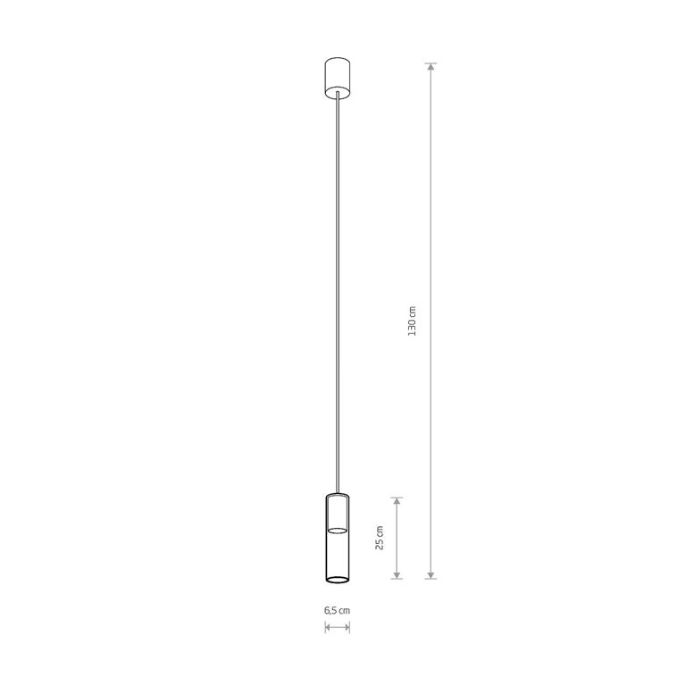 Závesné svietidlo Nowodvorski CYLINDER BLACK M 7865