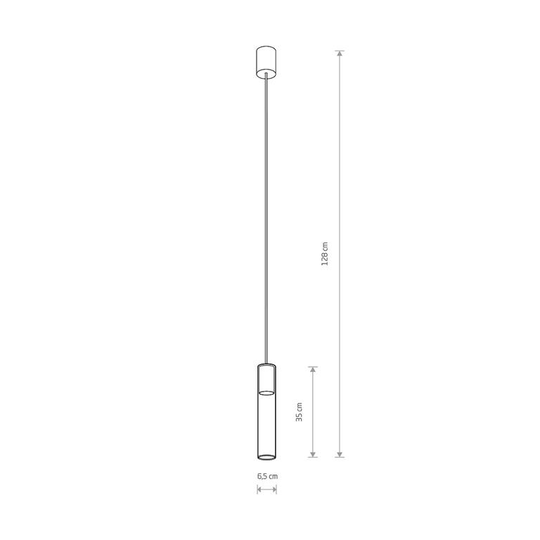 Závesné svietidlo Nowodvorski CYLINDER BLACK L 7864