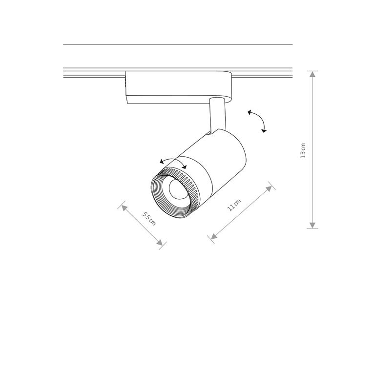 Svietidlo Nowodvorski PROFILE ZOOM LED WH 4000K 7624