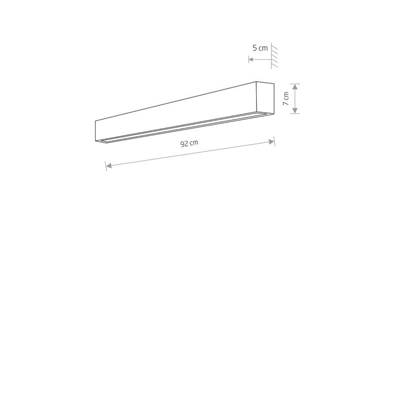 Svietidlo Nowodvorski STRAIGHT WALL LED WHITE M 7567