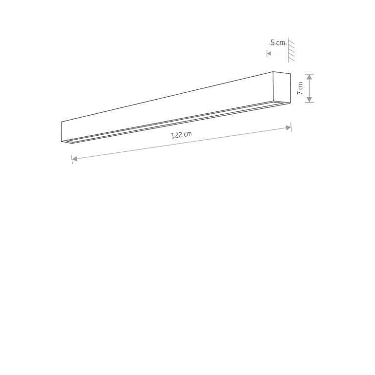 Svietidlo Nowodvorski STRAIGHT WALL LED BLACK L 7595