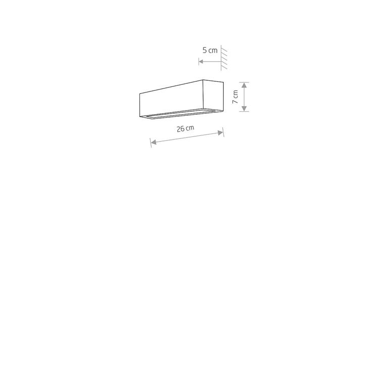 Svietidlo Nowodvorski STRAIGHT WALL BLACK XS 7601