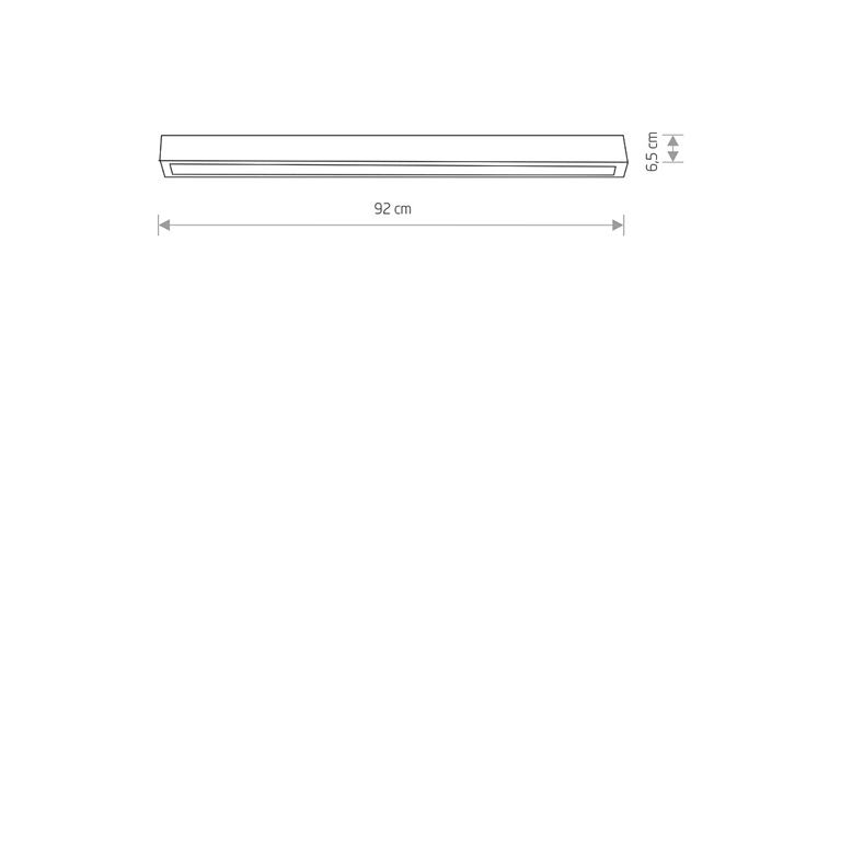 Stropné svietidlo Nowodvorski STRAIGHT LED BLACK CEILING 90 7598