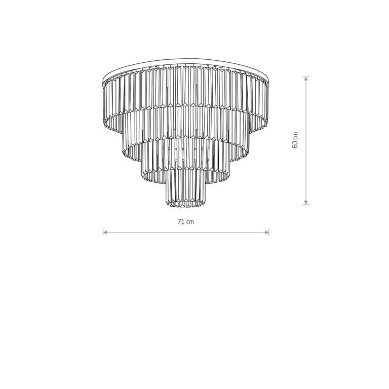 Svietidlo Nowodvorski CRISTAL BLACK L 7630