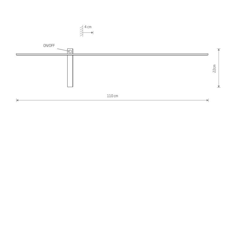 Kúpeľňové zrkadlové svietidlo Nowodvorski IMPULSE LED L 8117