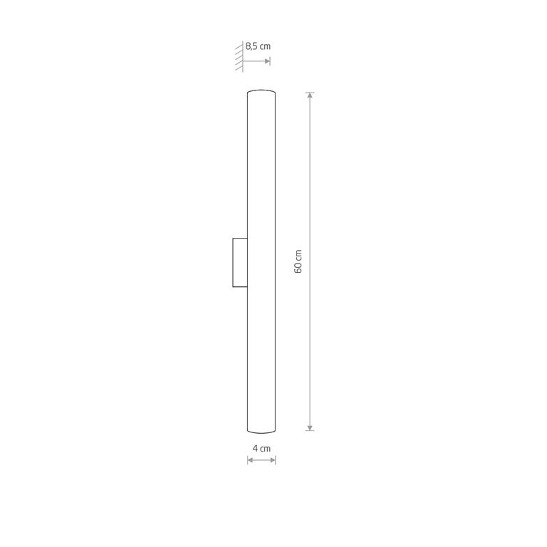 Kúpeľňové nástenné svietidlo Nowodvorski ICE TUBE LED S A 8118