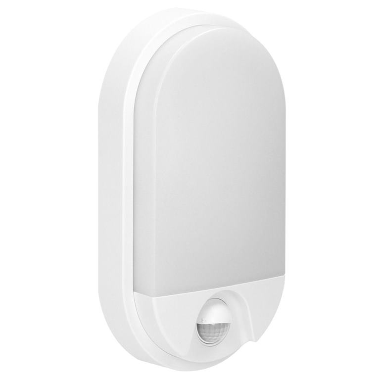 LED svietidlo NEFRYT, 10W, senzor pohybu, IP54, 4000K, biele