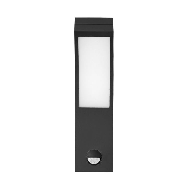 LED svietidlo PIRYT, 10W, senzor pohybu, IP54, 4000K, čierne