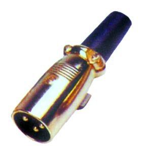 Konektor XLR (Canon) zástrčka pozlátená