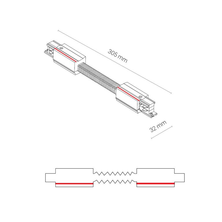 Nowodvorski 8698 CTLS POWER FLEX CONNECTOR WHITE