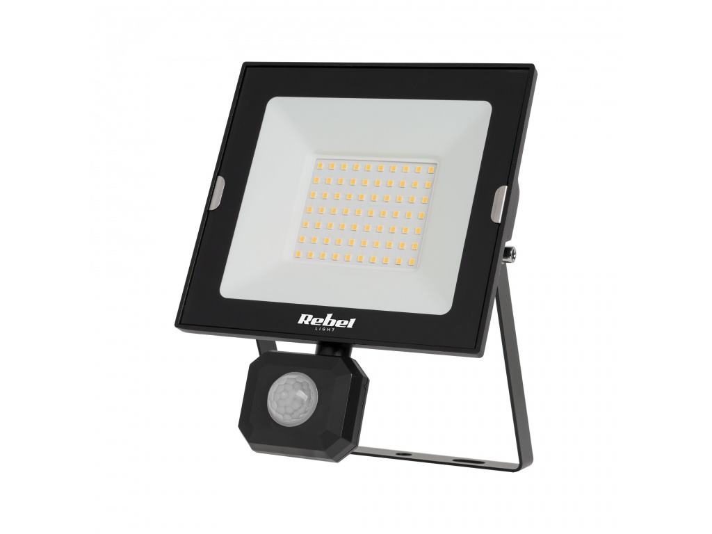 LED Reflektor 50W s detektorom pohybu 6500K Rebel