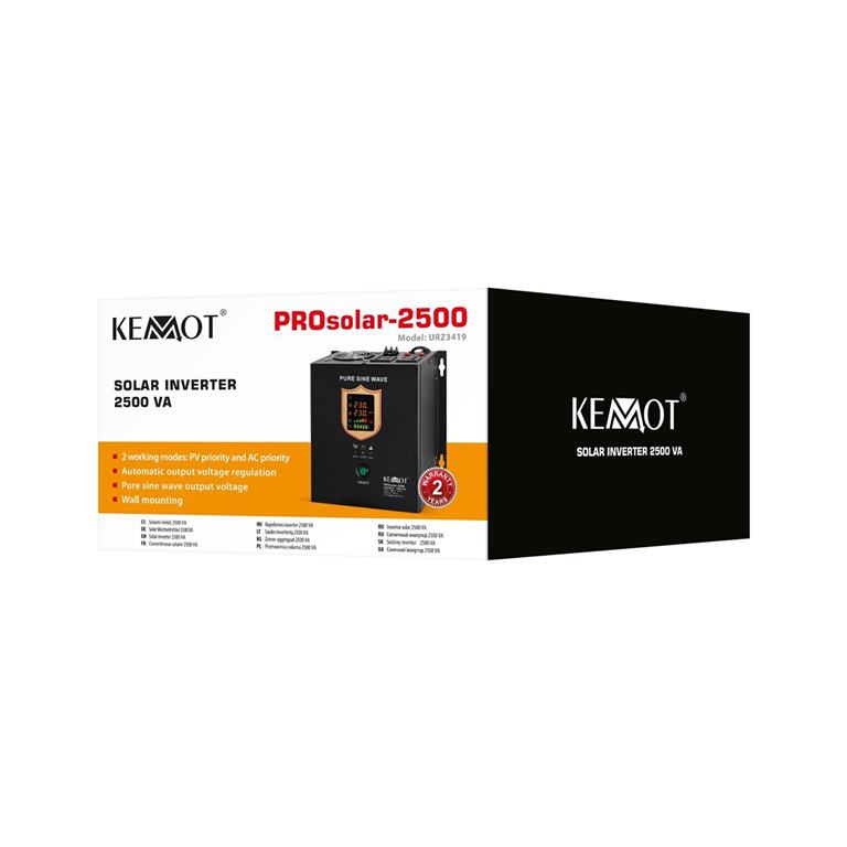 Solárny invertor / záložný zdroj KEMOT PROsolar-2500 24V 230V 2500VA/1800W