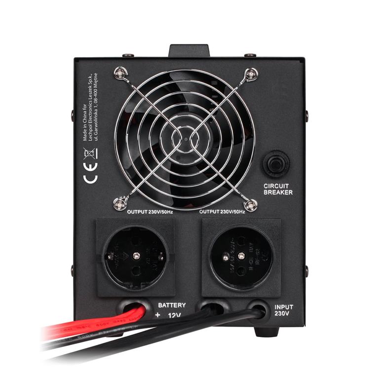 Záložný zdroj KEMOT PROsinus-800 12V 230V 800VA/500W čierny