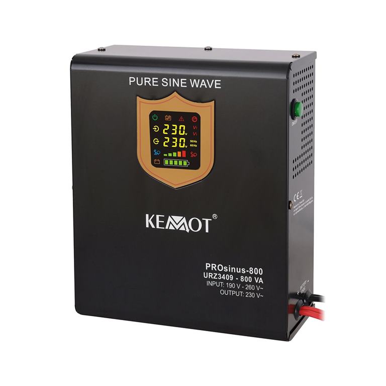 Záložný zdroj KEMOT PROsinus-800 12V 230V 800VA/500W závesný