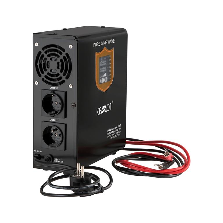 Záložný zdroj KEMOT PROsinus-800 12V 230V 800VA/500W závesný