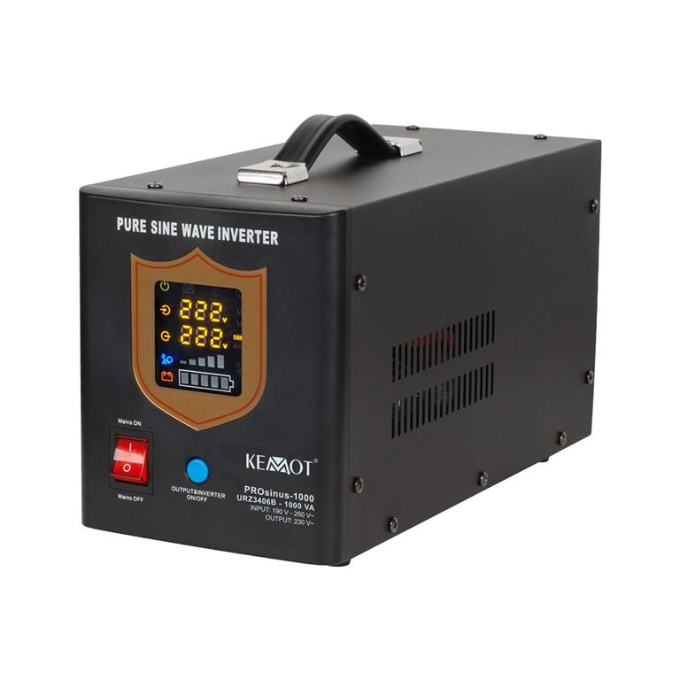 Záložný zdroj KEMOT PROsinus-1000 12V 230V 1000VA/700W čierny