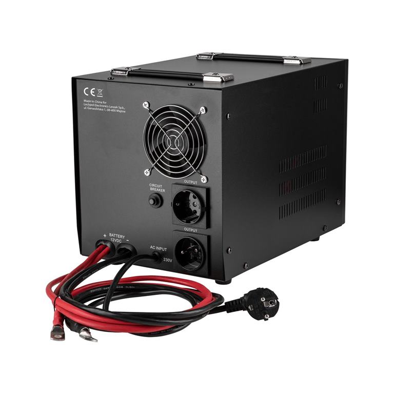 Záložný zdroj KEMOT PROsinus-2000 12V 230V 2000VA/1200W čierny