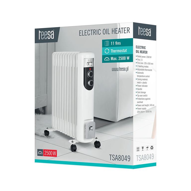 Elektrický olejový radiátor TEESA 2500W (11 rebier)