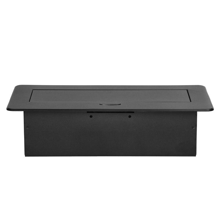 Zásuvkový blok výklopný 2x 230V+ 2x USB A/C, čierny