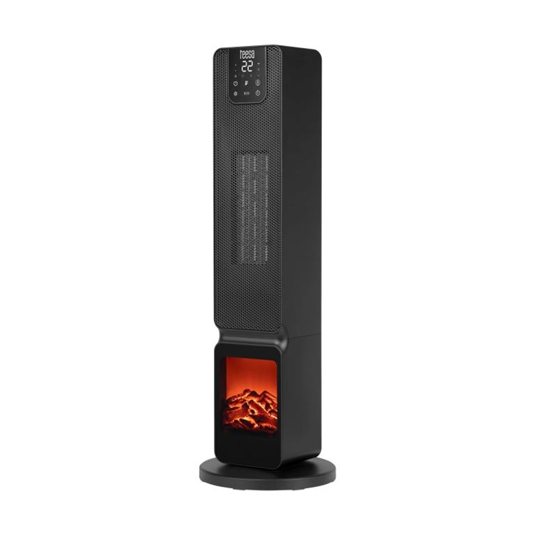 Stĺpový elektrický ohrievač PTC s imitáciou krbu TEESA 800/2000W