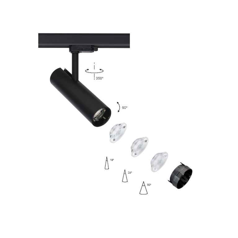 Svietidlo Nowodvorski 8763 CTLS MILO LED BLACK 15W, 4000K