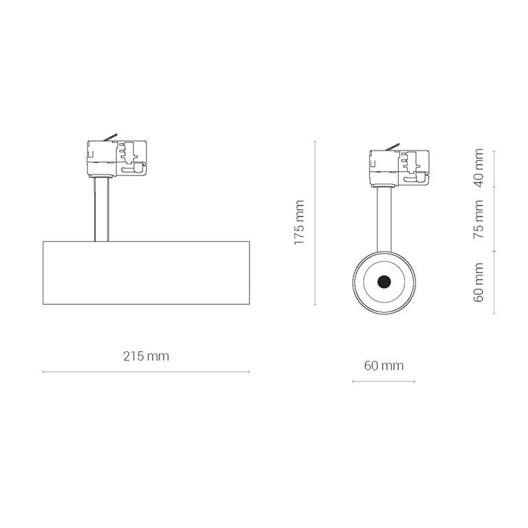 Svietidlo Nowodvorski 8763 CTLS MILO LED BLACK 15W, 4000K