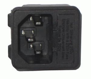 Sieťová zástrčka 230V + poistka na panel