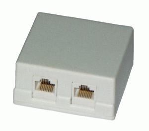 Telefónna zásuvka 2 x RJ45 (8P8C) HQ CAT 5E