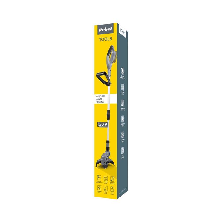 Akumulátorový vyžínač na trávu 20V REBEL TOOLS-bez batérie