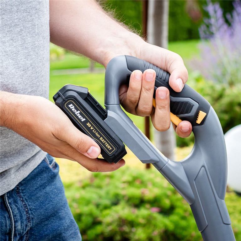 Akumulátorový vyžínač na trávu 20V REBEL TOOLS-bez batérie