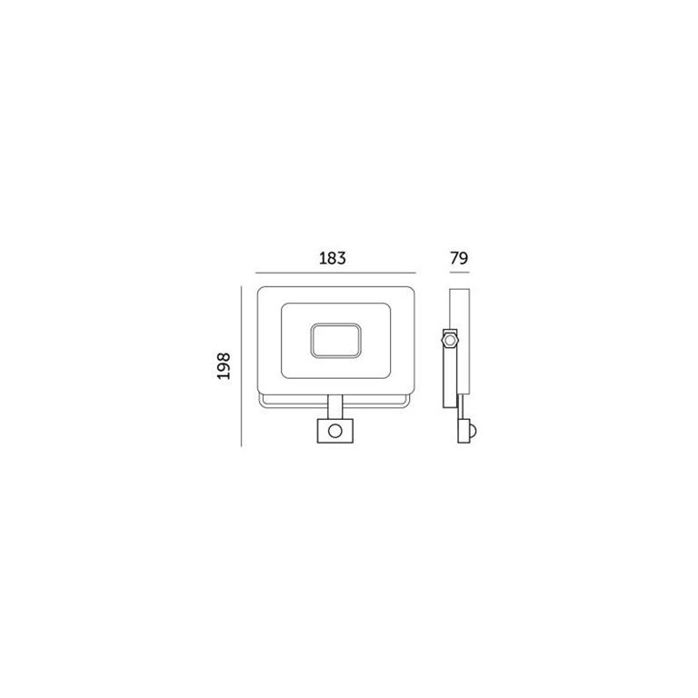 LED Reflektor 50W s detektorom pohybu 6500K IP44 KOBI