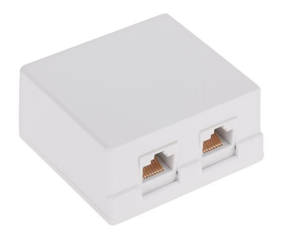 Telefónna zásuvka 2 x RJ45 (8P8C) HQ CAT 5E