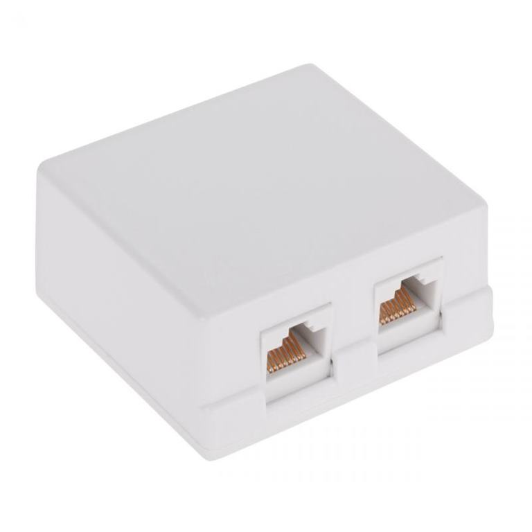 Telefónna zásuvka 2 x RJ45 (8P8C) HQ CAT 6