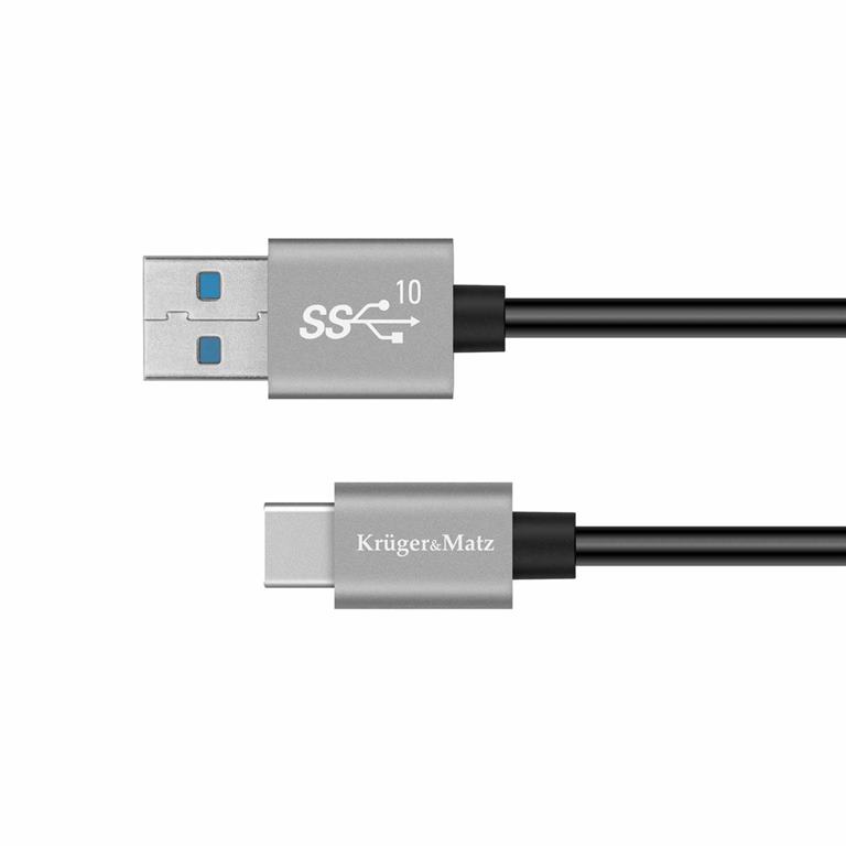 Kábel USB - USB typ C 10Gbps 1m čierny Kruger&Matz Basic